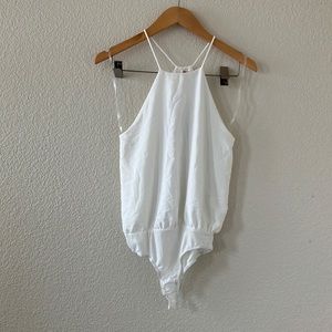 Francesca’s white halter bodysuit NEW